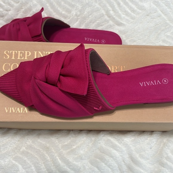 VIVAIA Yaffa Pitaya Slides | Size 40 | New in Box | Sustainable Knit Flats - Picture 7 of 9